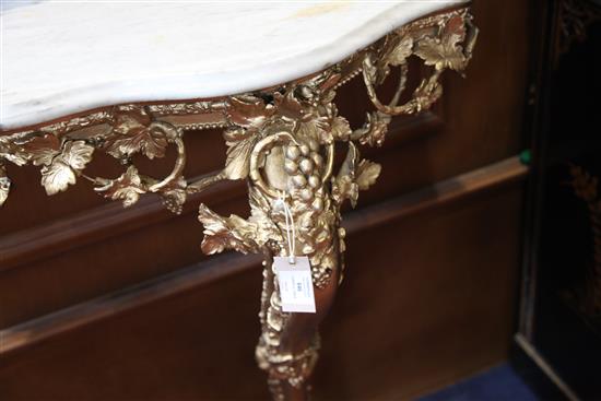 19th century gilt console table(-)